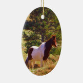 Gepilde Pony door de pine Keramisch Ornament (Rechts)
