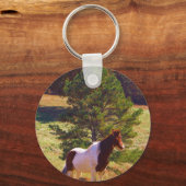 Gepilde Pony door de pine Sleutelhanger (Voorkant)