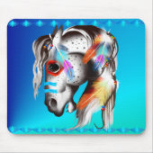 Gepilde Pony Mousepad Muismat (Voorkant)