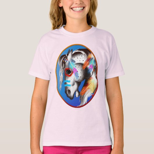 Gepilde Pony omwoeld T-shirt (Voorkant)