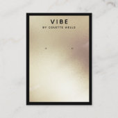 Gepilde Satin Gold Earring Display Juwelier Holder Visitekaartje (Voorkant)