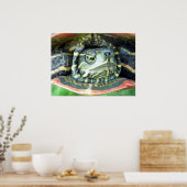 Gepilde schildpad (Chrysemys picta) 2 Poster (Keuken)
