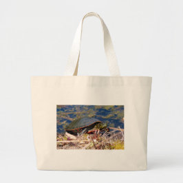 Gepilde schildpad (Chrysemys picta) 3 Grote Canvas Tote Bag