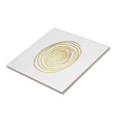 Gepilde spiraaldraf in Faux Sparkly Gold Tegeltje (Zijkant)