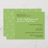 Gepilde Stippen groene repetitie binnenuitnodiging Kaart (Voorkant / Achterkant)