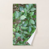 Gepilde tuingroene bladeren bad handdoek (Handdoek)
