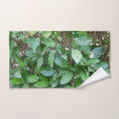 Gepilde tuingroene bladeren bad handdoek (Handdoek)