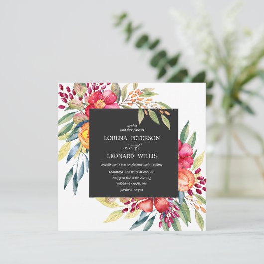 Gepilde ventilator Modern ELEGANT Rustic vierkant  Kaart (Staand voorkant)