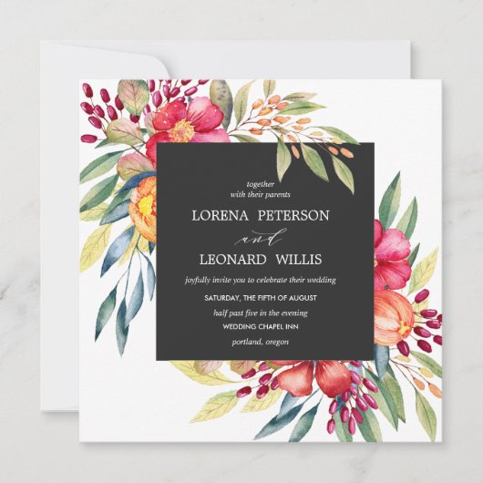 Gepilde ventilator Modern ELEGANT Rustic vierkant Kaart (Voorkant)