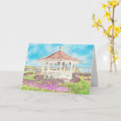 Gepilde witte staart in Cape Cod Wenskaart Kaart (Gele Bloem)