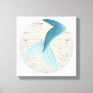 Gepilde zeemeermin Collectie Canvas Afdruk