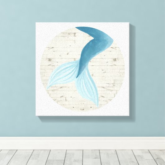 Gepilde zeemeermin Collectie Canvas Afdruk (Insitu (Houten vloer))