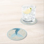 Gepilde zeemeermin Collectie Ronde Kartonnen Onderzetter (Insitu)