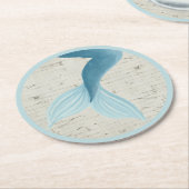 Gepilde zeemeermin Collectie Ronde Kartonnen Onderzetter (Gebogen)