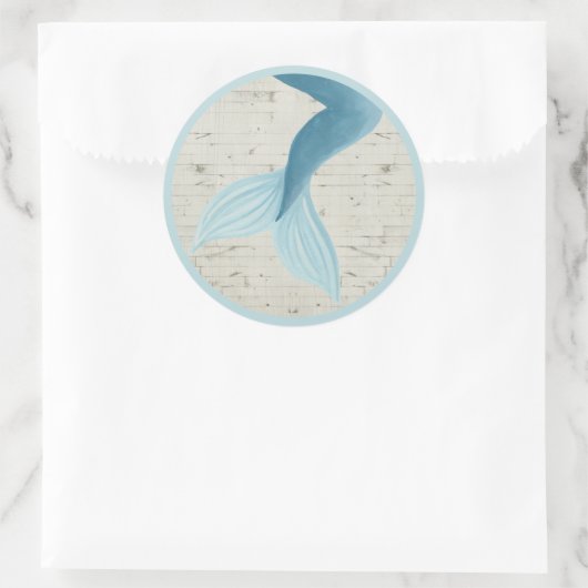 Gepilde zeemeermin Collectie Ronde Sticker (Tas)