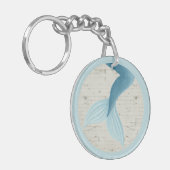 Gepilde zeemeermin Collectie Sleutelhanger (Voorkant Links)