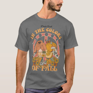Gepilderd in de kleuren van Herfst pompoenen, zoet T-shirt