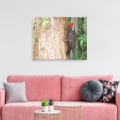 Gepileerde specht op doek canvas afdruk (Insitu (Woonkamer))
