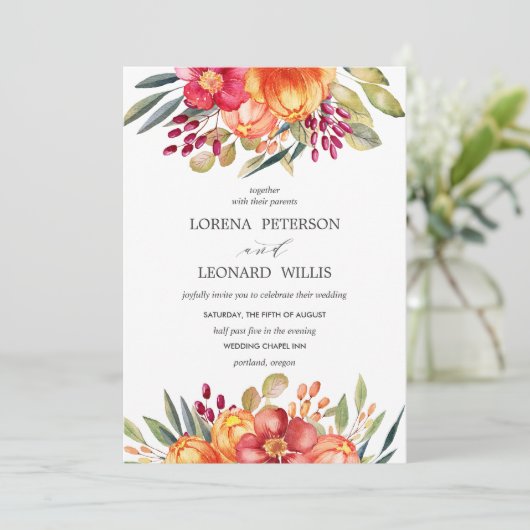 Gepiliseerd bloem Matig Sinaasappel Kaart (Staand voorkant)