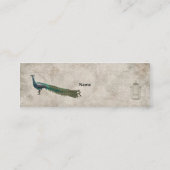 Gepiliseerd Peacock Wit  Visitekaartje/Label Mini Visitekaartje (Achterkant)