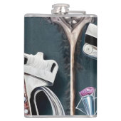 Gepiliseerd Rhinestone Crystal Pistol Heupfles (Achterkant)