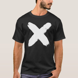 Gepiliseerd "X" T-shirt