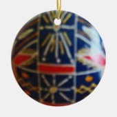 Gepilleerde eieren Rd 2 Keramisch Ornament (Voorkant)