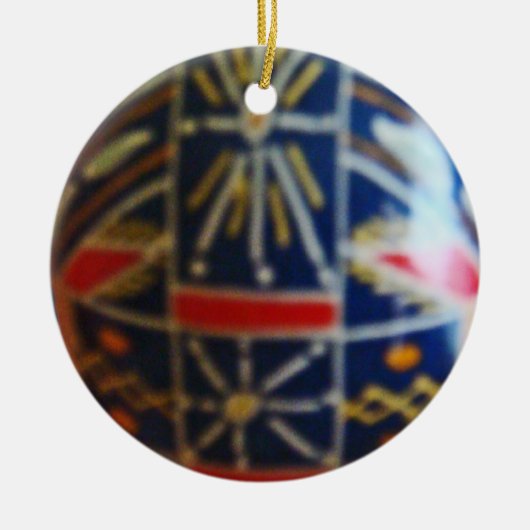 Gepilleerde eieren Rd 2 Keramisch Ornament (Voorkant)