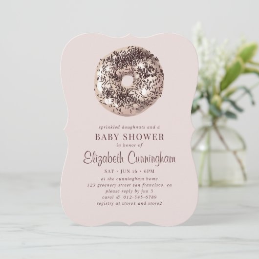 Gepimpelde noten en een Baby shower Kaart (Staand voorkant)
