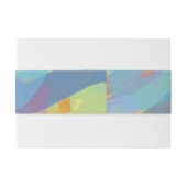 GEPINEERDE STALBATT Mitzvah Envelope Wrap Band Uitnodigingen Wikkel (Achterkant Voorbeeld)