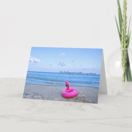 GEPINKTE FLAMINGO-Wenskaart Bedankkaart (Voorkant)