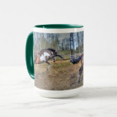 Gepironeerde Pinto Stallion Equine Action Foto Mok (Voorkant links)