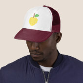 Gepixelde gele appel trucker pet (In situ)