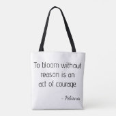 Gepixelde hibiscus met mintgroene achtergrond tote bag (Achterkant)