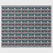 Gepixelde Kerst Inpakpapier (Vlak)