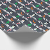 Gepixelde Kerst Inpakpapier (Hoek)