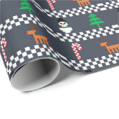 Gepixelde Kerst Inpakpapier (Rol Hoek)