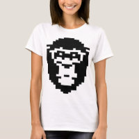 gepixelde ontwerp van een apengezicht