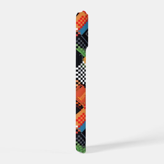 Gepixelde Patchwork iPhone 15 Case (Rechterkant)