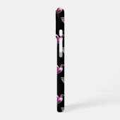 Gepixelde Roze Kolibrie iPhone 16 Hoesje (Linkerkant)