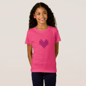 Gepixeliseerd hart t-shirt (Voorkant volledig)