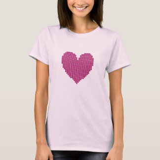 Gepixeliseerd hart t-shirt