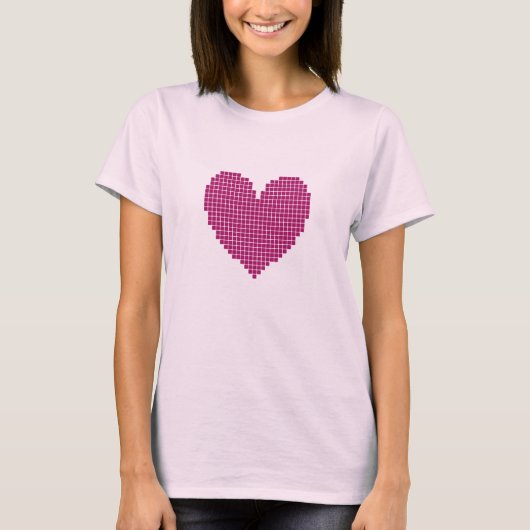 Gepixeliseerd hart t-shirt (Voorkant)