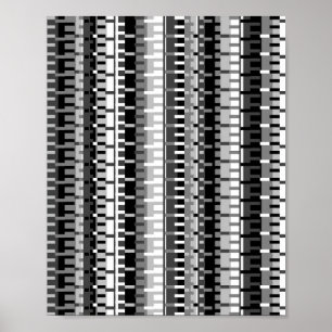 Gepixeliseerd wiskundig patroon poster