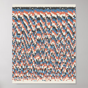 Gepixeliseerd wiskundig patroon  poster
