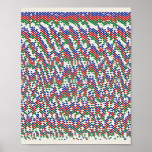 Gepixeliseerd wiskundig patroon  poster
