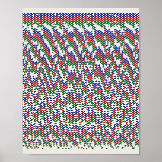 Gepixeliseerd wiskundig patroon  poster (Voorkant)