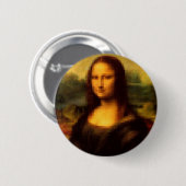 Gepixeliseerde Mona Lisa Ronde Button 5,7 Cm (Voorkant /achterkant)