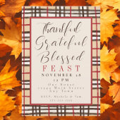 Geplaagd dankbaar groot gezegend Thanksgiving fees Kaart