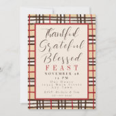 Geplaagd dankbaar groot gezegend Thanksgiving fees Kaart (Voorkant)